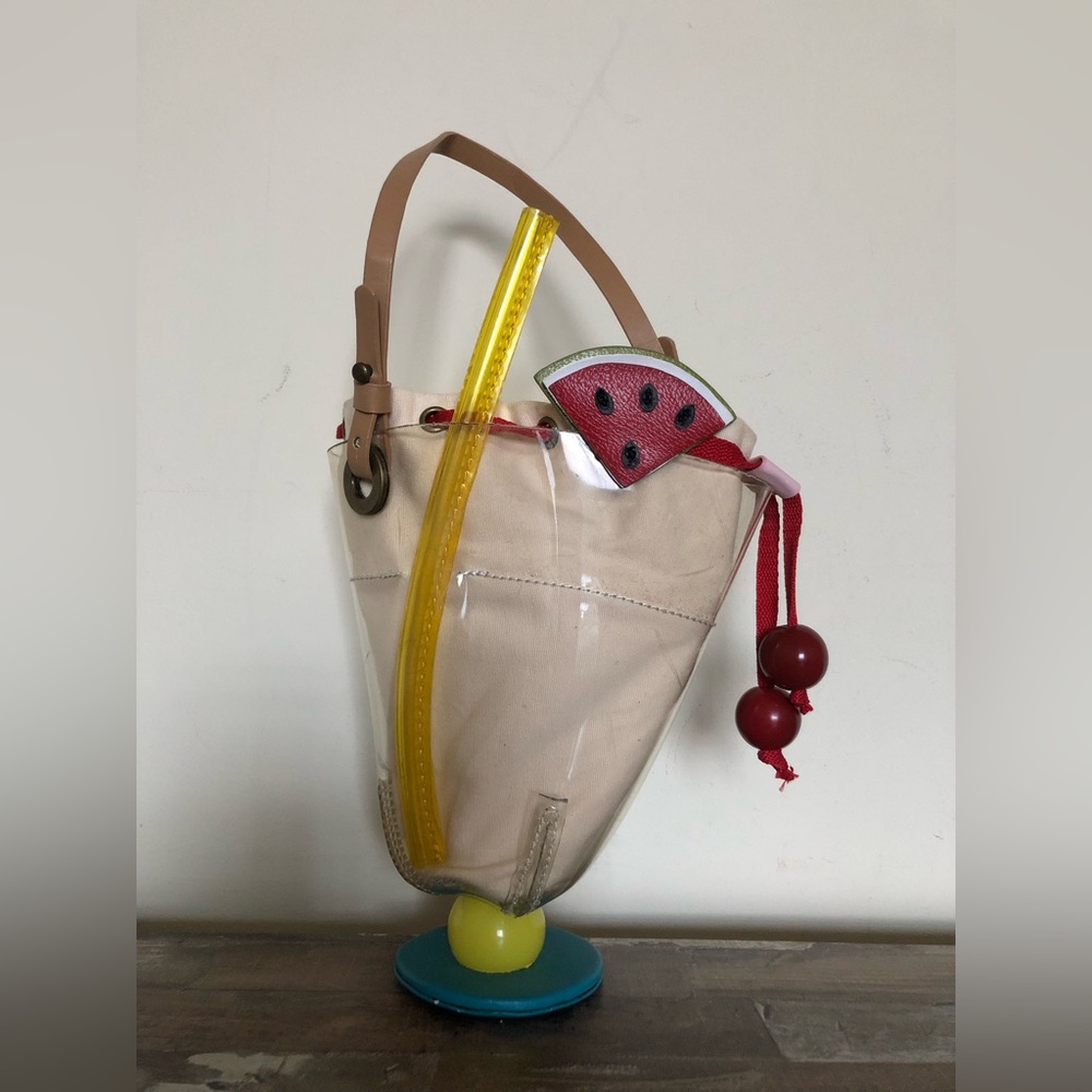 Vintage Martini collectible plastic & cloth women’s purse bag Rare find